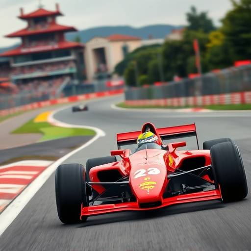 Charles Leclerc alla guida della Ferrari durante il Gran Premio di Monza