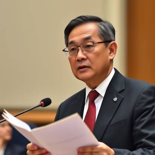 Fotografia del Ministro dell'Economia durante la presentazione della Legge di Bilancio