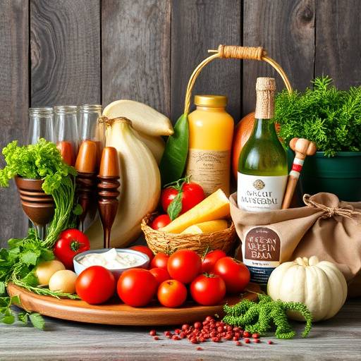 Immagine di prodotti alimentari italiani di alta qualit&agrave;