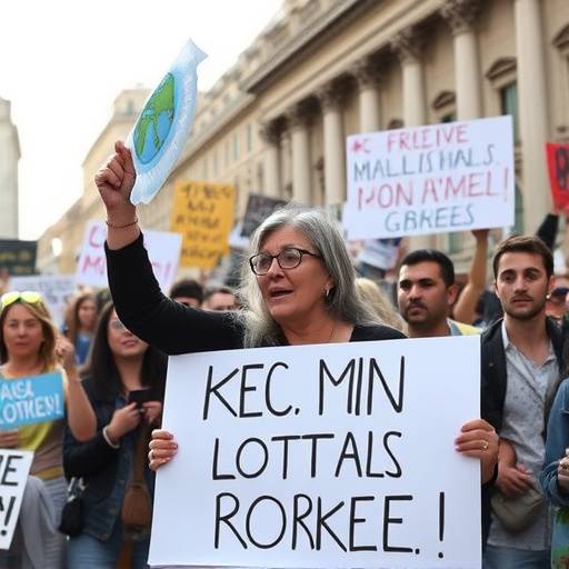 Manifestazione di protesta a Roma contro le nuove politiche ambientali