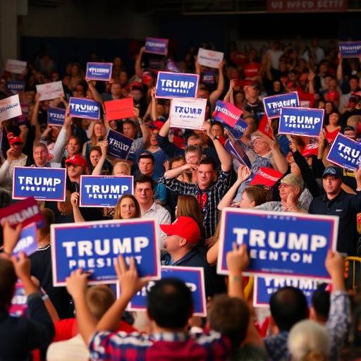 Manifestazione di sostenitori di entrambi i candidati alle elezioni presidenziali statunitensi