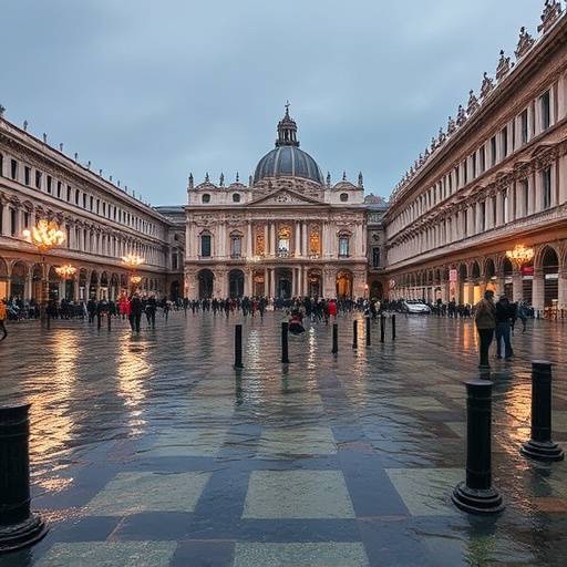Piazza San Marco allagata a Venezia