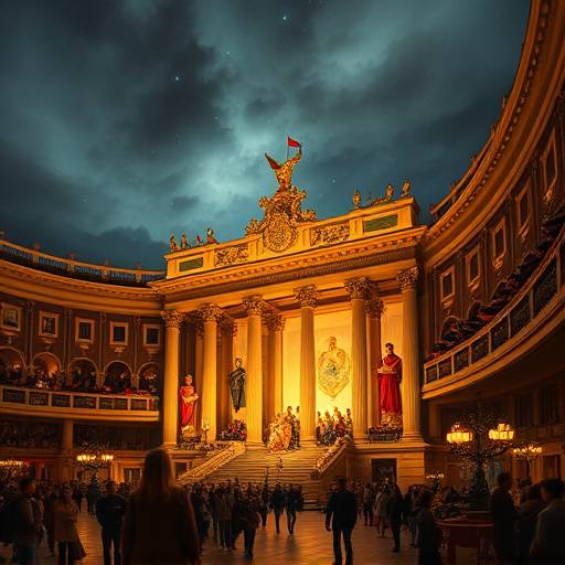 Scena dell'opera Turandot al Teatro alla Scala di Milano