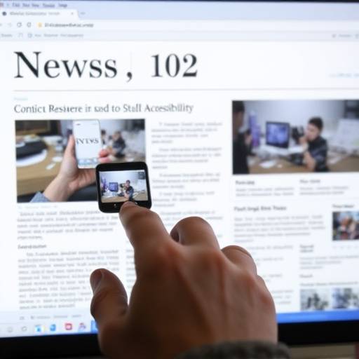 Un utente che utilizza uno screen reader per navigare in un articolo di Notizie Veloci.